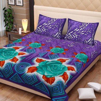 

Krish Home Furnishing 250 TC Cotton Double Printed Bedsheet(Pack of 10, Multicolor)