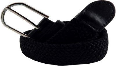 

ELS Men & Women Casual Black Canvas, Fabric, Synthetic Belt