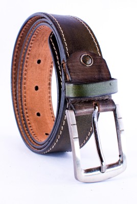 

U+N Men Casual Brown Genuine Leather Belt