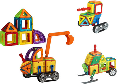 

IndusBay DIY 3D Magical Magnet Construction Building Block Learning & Creativity Colorful Magnetic Blocks Puzzle Set - 78 Pcs(Multicolor)