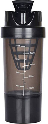 

STAR GLARE StarGlare SHAKE ME BOTTLE FOR, PROTEIN / SIPPER / GYM / WATER / FOR BOTH M/F 700 ml Shaker(Pack of 1, Black)