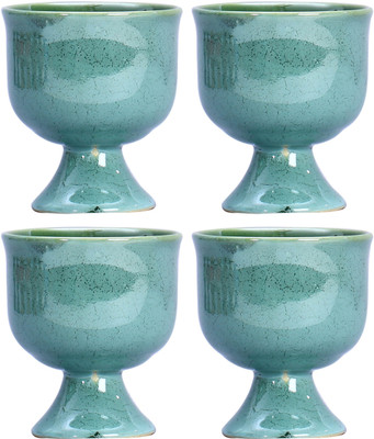 

Caffeine Metallic Green Ferrous Stoneware Bowl Set(Green, Pack of 4)