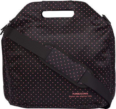

Kingsons Polka Dot Laptop Briefcase Medium Briefcase - For Men & Women(black, white)