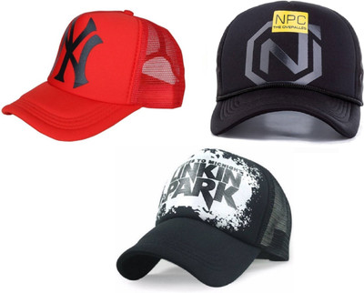 FashMade Printed Sports/Regular Cap Cap(Pack of 3)