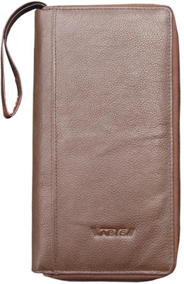 

ABYS Women Casual Brown Genuine Leather Wrist Wallet(16 Card Slots)