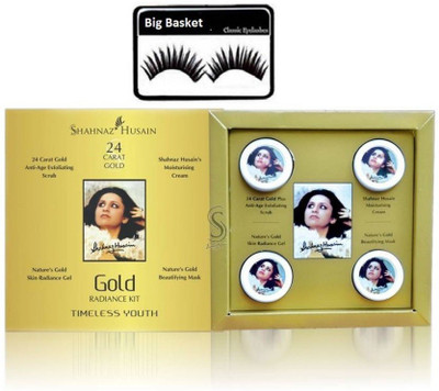 

big basket Eyelashes & Shahnaz Husain Gold Facial Kit(Set of 2)