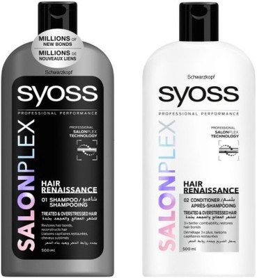 

Schwarzkopf Syoss Salonplex (Shampoo 500ml + Conditioner 500ml)(Set of 2)