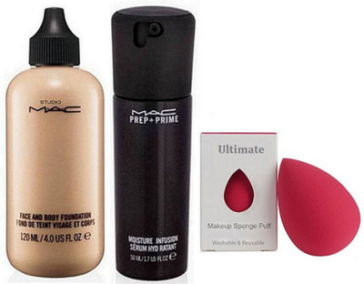 

Ultimate Sponge Puff, Face & Body Liquid Foundation With Moisture Lightweight Face Serum(Set of 3)