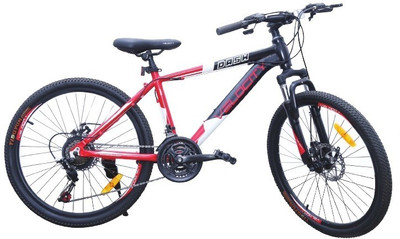 

Velocity Dash Front Suspension Dual Disc Brake Bike For Adults Black & Red 26 T Mountain Cycle(21 Gear, Multicolor)