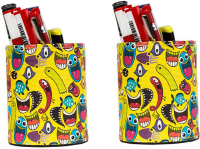 

The Crazy Me 1 Compartments Eco-Friendly leatherette Pen Stand(Yellow)