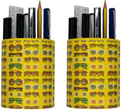 

The Crazy Me 1 Compartments Eco-Friendly leatherette Pen Stand(Yellow)