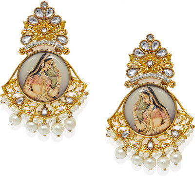 

Zaveri Pearls Padmavati Inspired Zinc Dangle Earring