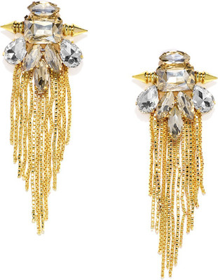 

Zaveri Pearls Crystal Shine Contemporary Zinc Dangle Earring