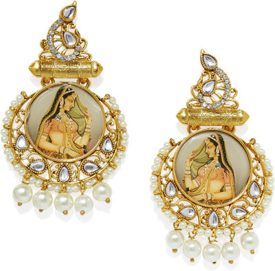 

Zaveri Pearls Padmavati Inspired Zinc Dangle Earring