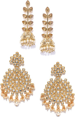 

Zaveri Pearls Combo of 2 Zinc Earring Set