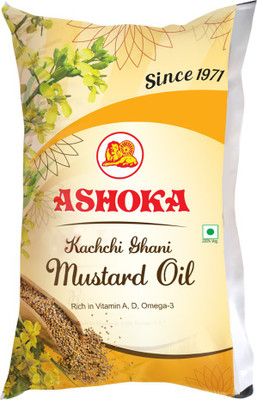 

Ashoka Kachi Ghani Mustard Oil Mustard Oil Pouch(1 L)