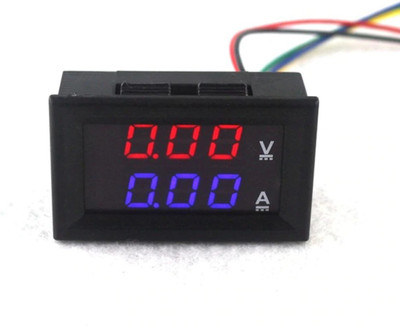 

KitsGuru DC 0-100V 0-10A Dual Red or Blue LED Digital Voltmeter Ammeter Voltage AMP Power Meter 12V Electronic Components Electronic Hobby Kit