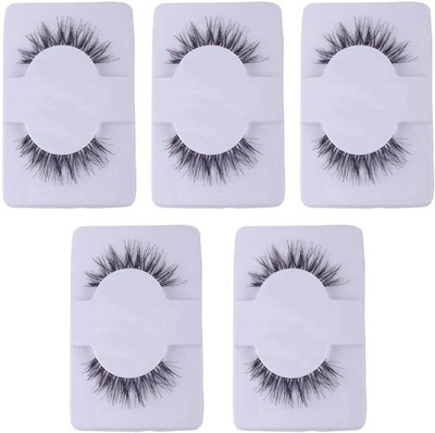 

INAAYA Eyelashes Real Human Hair, Eyelashes For Small Eyes, Reusable Eyelashes, (Set Of 5 Pairs), Pack Of 5(Pack of 5)