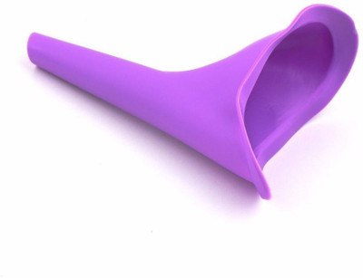 

SpiderJuice Creative Pee Easy Portable Pocket Size Reusable Washable Silicone Urinal Funnel for Women (Purple) Reusable Female Urination Device(Purple, Pack of 1)