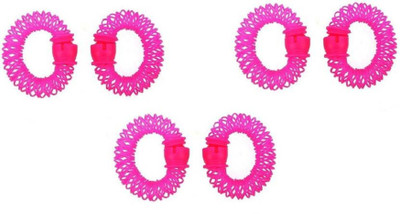 

INAAYA Spiral Curls Hair Roller For Women And Girls Hair Styling, Set Of 6, Pink Hair Accessory Set(Pink)