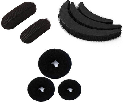 

GaDinStylo Combo Of 3 Hair Accessories - 3 Donuts 1 Volumizer 1 Banana Bumpit Hair Accessory Set(Black)