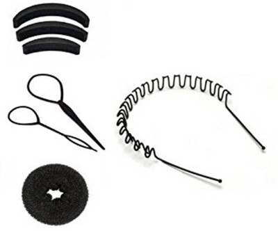 

GaDinStylo Women Hair Accessories with Free Zig Zag Hair Band Hair Accessory Set(Black)