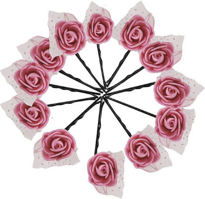 

INAAYA Party Wear Wedding Hair Accessories For Girls, Light Pink Hair Pin(Pink)