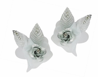 

INAAYA Hair Clips For Women And Girls, Set Of 2, Silver Hair Clip(Silver)