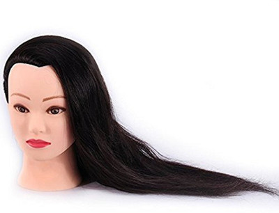 

BOXO Original Human Soft Practice Cutting Coloring Makeup Dummy For Trainers, Black, Hair Extension