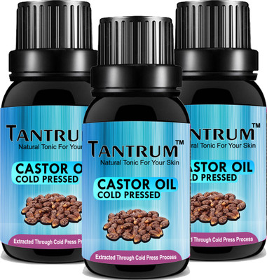 

TANTRUM Cold Pressed 100% Pure Castor Oil For Hair, Eyelashes, Nails, Body, Skin Care & Hair Care / Castor Oil For Hair Growth / Castor Oil For Beard Growth / Castor Oil For Skin Treatment For Women (18ml) (PACK OF 3) Hair Oil(18 ml)