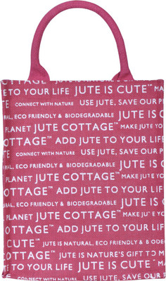 

Jute Cottage Hand-held Bag(Pink)