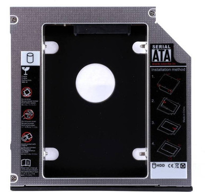 

jx2 12.7mm Universal 2nd bay Caddy for CD/DVD-ROM - Expand your data storage on your Laptop with 2.5 Internal Hard Drive Enclosure(For Universal 2.5" HDD/SSD, Black/Silver)