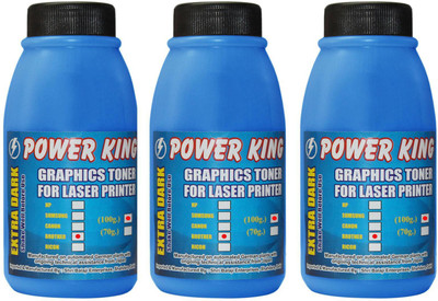 

Power King Extra Dark Universal Toner Powder for use in Brother HL, DCP and MFC Laser Printer Cartridge (70Grams) Pack of 3 Single Color Ink Toner(Black)