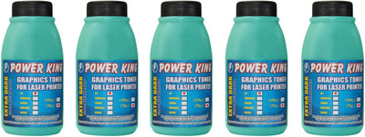 

Power King Extra Dark Toner Power for Use in HP 35A / 36A / 78A / 88A / 85A / 83A (70 Grams) Pack of 5 Single Color Ink Toner(Black)