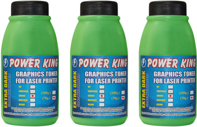 

Power King Extra Dark Toner Powder for use in Canon Printer Cartridge (70 Grams) Pack of 3 Single Color Ink Toner(Black)