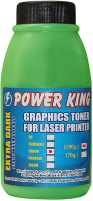 

Power King Extra Dark Toner Powder for use in Canon Printer Cartridge (100 Grams) Pack of 1 Single Color Ink Toner(Black)