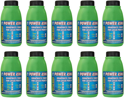 

Power King Extra Dark Toner Powder for use in Canon Printer Cartridge (70 Grams) Pack of 10 Single Color Ink Toner(Black)