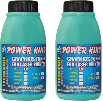 

Power King Extra Dark Toner Power for Use in HP 35A / 36A / 78A / 88A / 85A / 83A (70 Grams) Pack of 2 Single Color Ink Toner(Black)