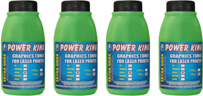 

Power King Extra Dark Toner Powder for use in Canon Printer Cartridge (70 Grams) Pack of 4 Single Color Ink Toner(Black)