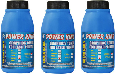 

Power King Extra Dark Universal Toner Powder for use in Brother HL, DCP and MFC Laser Printer Cartridge (100 Grams) Pack of 3 Single Color Ink Toner(Black)