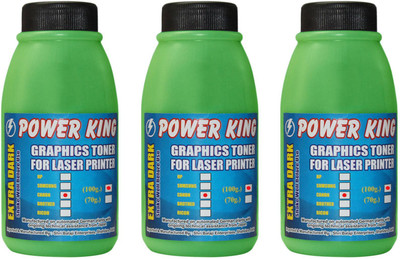 

Power King Extra Dark Toner Powder for use in Canon Printer Cartridge (100 Grams) Pack of 3 Single Color Ink Toner(Black)