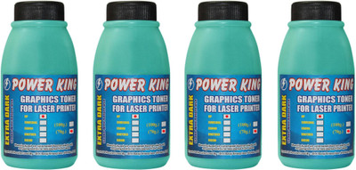 

Power King Extra Dark Toner Power for Use in HP 35A / 36A / 78A / 88A / 85A / 83A (70 Grams) Pack of 4 Single Color Ink Toner(Black)
