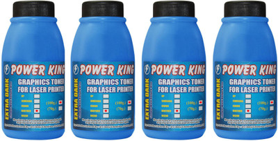 

Power King Extra Dark Universal Toner Powder for use in Brother HL, DCP and MFC Laser Printer Cartridge (70Grams) Pack of 4 Single Color Ink Toner(Black)