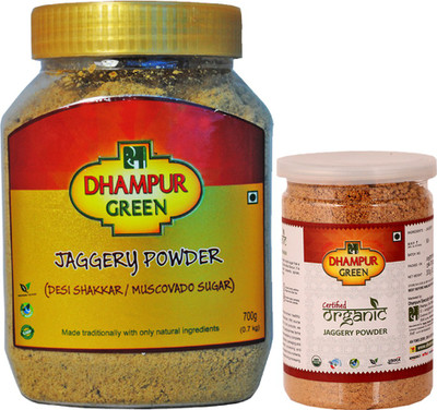 

Dhampur Green Jaggery Powder 1kg ( 700gm+ 300gm) Jaggery(1 kg, Pack of 2)