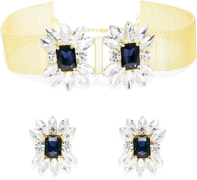 

Zaveri Pearls Zinc Jewel Set(Gold)