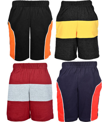 

Gkidz Short For Boys Casual Solid Cotton(Multicolor, Pack of 4