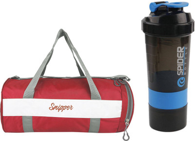 

Snipper Combo of Shoe Compartment Red Bag and Shaker Blue Gym & Fitness Kit