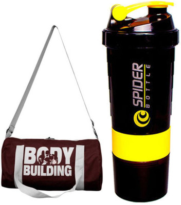 

Snipper Combo of Bodybuilding Bag Wine and Spider Shaker Yellow Gym & Fitness Kit