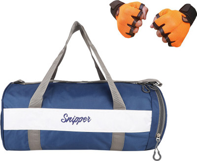 

Snipper Combo of Shoe Compartment Blue Bag and Gloves Orange Gym & Fitness Kit