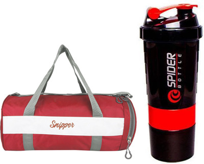 

Snipper Combo of Shoe Compartment Red Bag and Shaker Red Gym & Fitness Kit